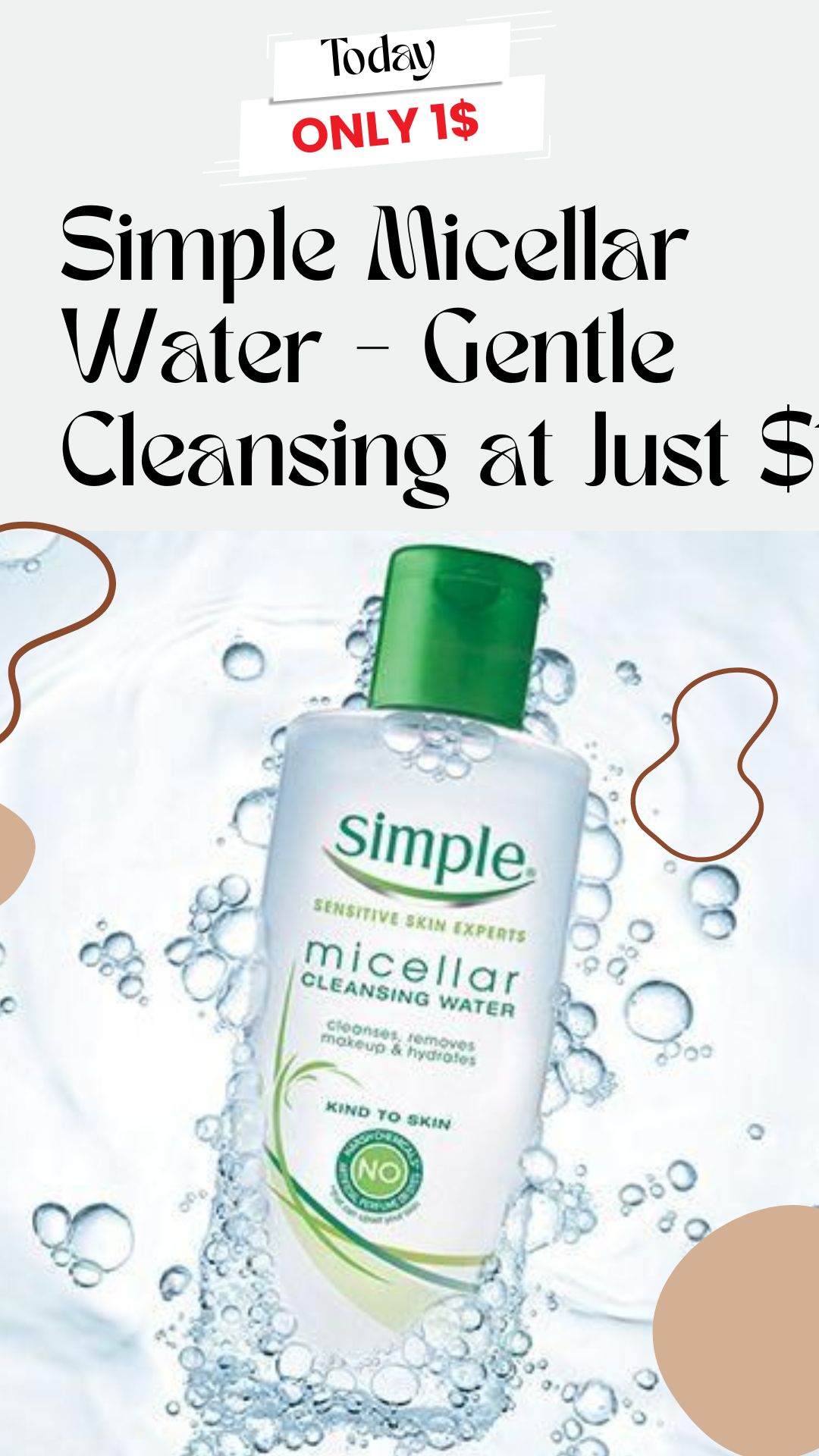 Simple Micellar Water - Gentle Cleansing at Just $1
